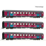 Roco 6200025 SNCF Personenwagen-Set 'OUIGO' 3-tlg. - Quigo.com Frankreich