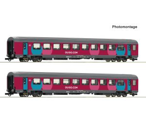 Roco 6200024 SNCF Personenwagen-Set 'OUIGO' - Beide Wagen mit unterschiedlichen Betriebsnummern