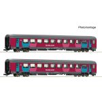 Roco 6200024 SNCF Personenwagen-Set 'OUIGO' - Beide Wagen mit unterschiedlichen Betriebsnummern