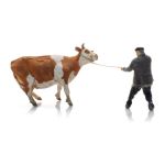 ARTITEC 5870031 Bauer mit störrischer Kuh, H0