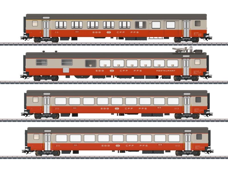 MÄRKLIN 42190 SBB Personenwagen-Set Swiss Express. Alle Wagen mit Pufferspeicher!