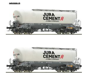 ROCO 6600191 Silowagen- Set 'Jura Cement' Schweiz- makellose Lackierung