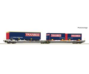 ROCO 6600113 Doppeltaschen-Gelenkwagen T3000e, HUPAC - Ansicht 1