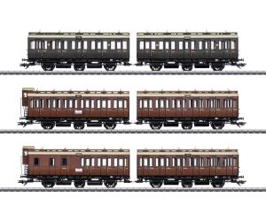 MÄRKLIN 42047 KPEV Abteilwagen-Set mit serienmäßig eingebauter LED-Innenbeleuchtung und Pufferspeicher
