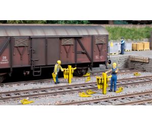 NOCH 13606 Miniatur Hemmschuh-Set – H0. Realitische Set für die Modelleisenbahn