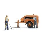 ARTITEC 387.611 Kompressoranhänger mit Drucklufthammer + 2 Figuren