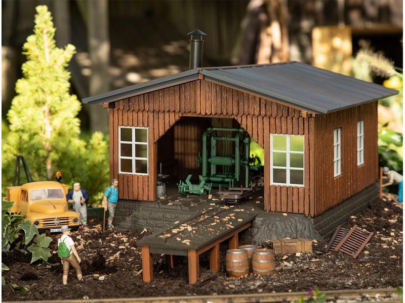 POLA 331180 Segheria con facciata rustica in legno - Spur G