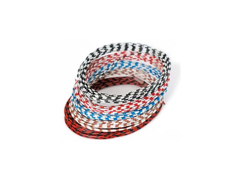 SUHNER 504267 M72 Étainé 20m blanc/rouge 0.50mm...