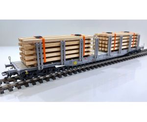 MÄRKLIN 47710-H SBB Rungenwagen Snps - Echtholzbeladung!