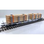 MÄRKLIN 47710-H SBB Rungenwagen Snps - Echtholzbeladung!