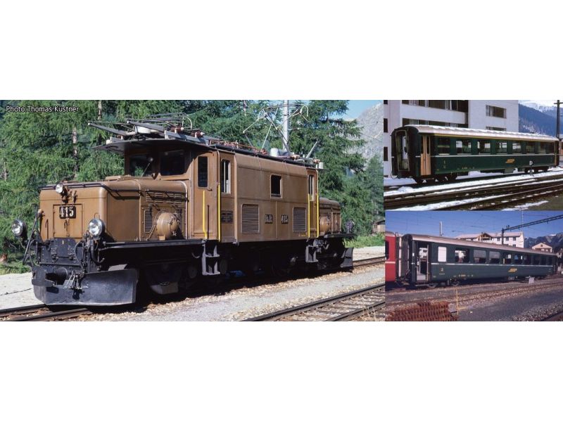KATO K10-1987 RhB Ge 6/6 I Krokodil, 4 EW I Set