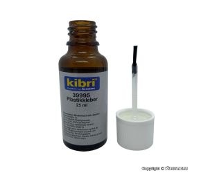 KIBRI 39995 Plastikkleber flüssig, mit Pinsel, 25 ml