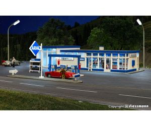KIBRI 38544 Historische ARAL Tankstelle inkl. LED - Ansicht 1