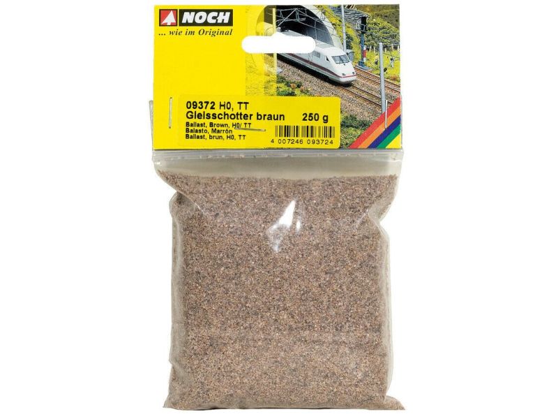NOCH 09372 Gleisschotter braun aus Echtstein