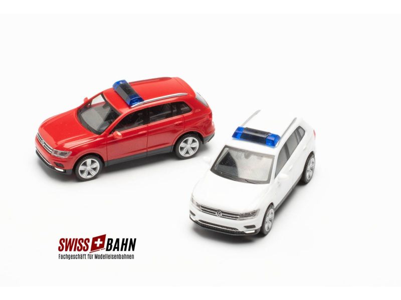 HERPA 13109 VW Tiguan mit Warnbalken, 2er Set H0 HERPA 13109 VW Tiguan mit Warnbalken, 2er Set H0