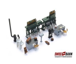 ARTITEC 387.536 SBB Stellwerk Innenausstattung mit Hebelbank, H0