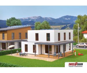 KIBRI 38339 Kubushaus Lina mit Terrasse - Polyplate - Detailansicht 2
