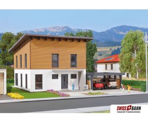 KIBRI 38337 Kubushaus Saskia mit Carport , H0 - Ansicht 1