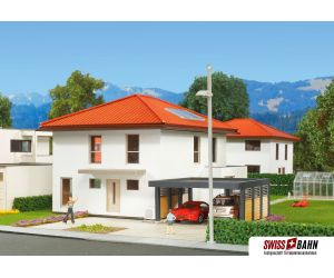 KIBRI 38336 Kubushaus Mia mit Carport - Polyplate - Ansicht 1