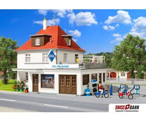 KIBRI 38202 Wohnhaus mit Werkstatt, H0 - Ansicht 1