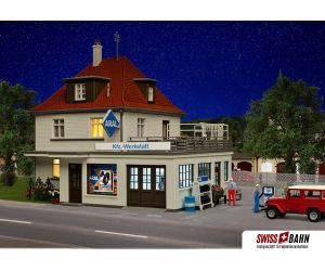 KIBRI 38202 Wohnhaus mit Werkstatt, H0 - Detailansicht 2