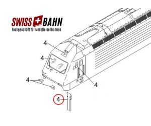 Märklin E279091 Fenster-Lichtleiter Re 460/465