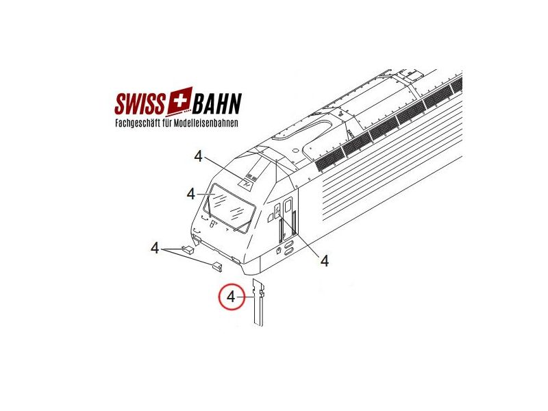 Märklin E279091 Fenster-Lichtleiter Re 460/465 Märklin E279091 Fenster-Lichtleiter Re 460/465