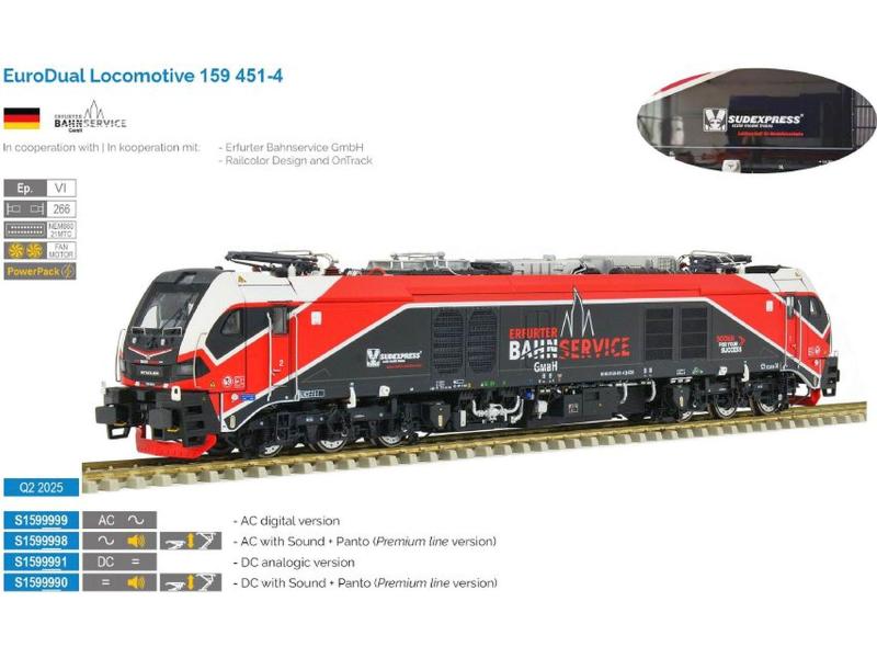 Sudexpress S1599998 Zweikraftlok BR 2159 / EuroDual Sudexpress S1599998 Zweikraftlok BR 2159 / EuroDual