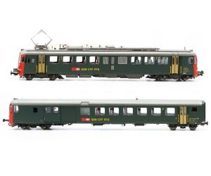PIKO 96832 SBB RBe 4/4 1447+ BDt EW II, rote Front, DC