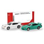HERPA 014083 Porsche 911 GT3 (996) Grandprix Weiß und hellgrün H0