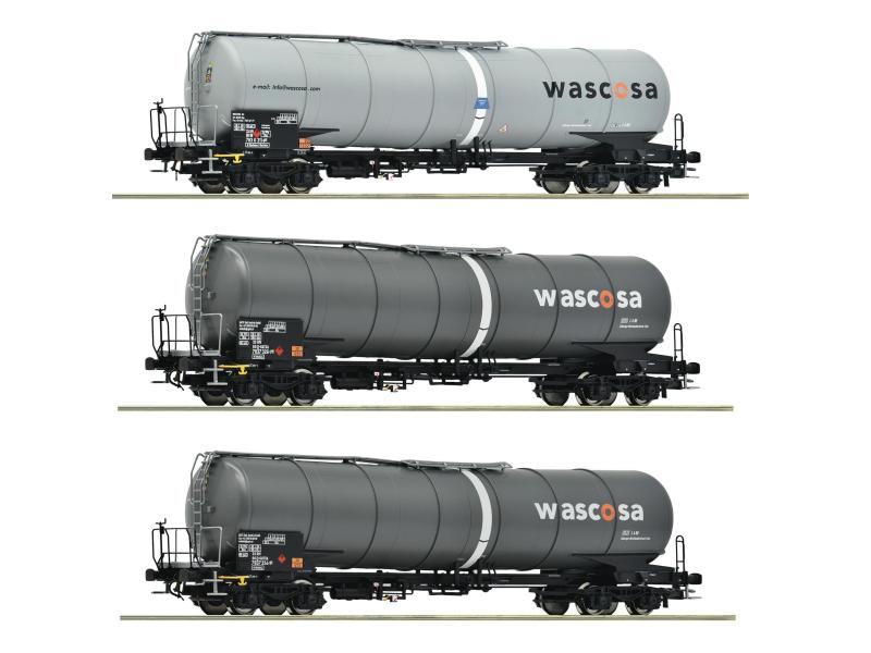 ROCO 6600143 WASCOSA Kesselwagen Set 3tlg. GATX ROCO 6600143 WASCOSA Kesselwagen Set 3tlg. GATX