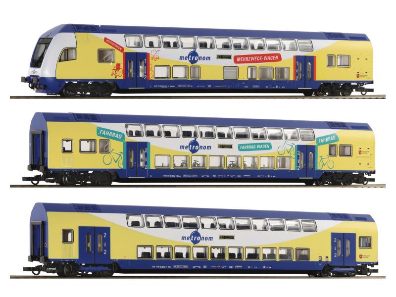 ROCO 6210105 Doppelstockwagen, metronom-Set LED