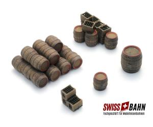 ARTITEC 387.640 Holzbierfässer Ladegut / Deko H0