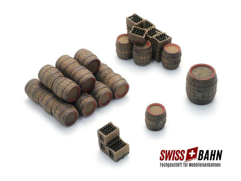 ARTITEC 387.640 Fûts de bière en bois & caisses de...
