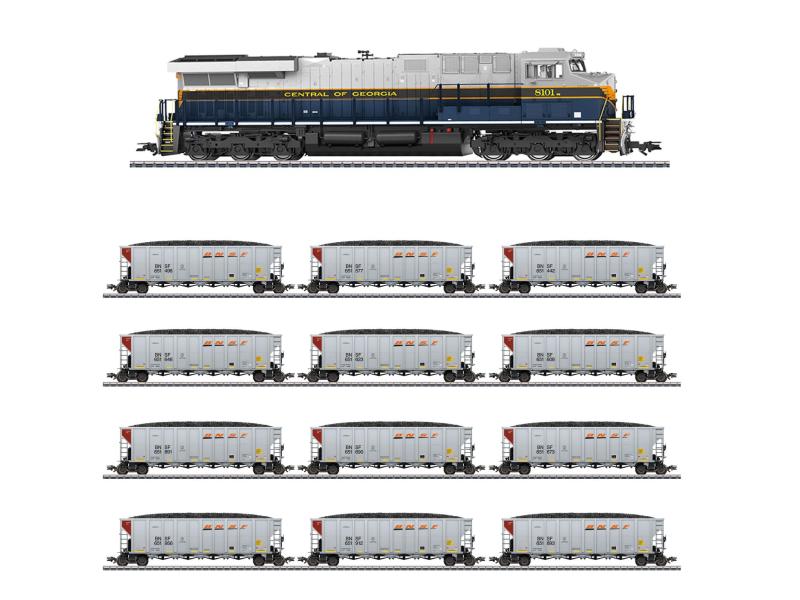 MÄRKLIN 38443 US Locomotive diesel - Ensemble de train...