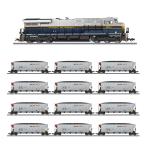 MÄRKLIN 38443 US Diesellok GE ES44AC - Zugset 13 tlg. Hopper Cars