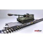 PIKO 96699 -13 SBB Transportwagen mit PzH M109 (AC) - Detailansicht 3