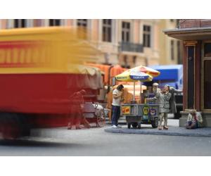 ARTITEC 387.625 Hot Dog-Wagen + 2 Figuren