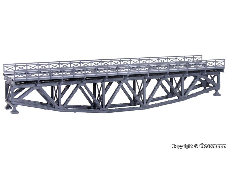 KIBRI 39703 H0 ponte a trave a pesce, monotraccia...