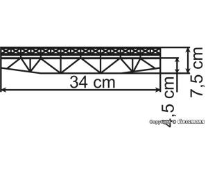 KIBRI 39703 H0 Fischbauchträgerbrücke, eingleisig
