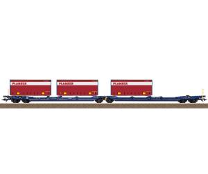 TRIX 24474 Doppel-Taschenwagen Sdggmrss PLANZER Transport AG