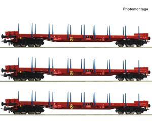 ROCO 6600219 Rungenwagen- Set 3. tlg., RCW