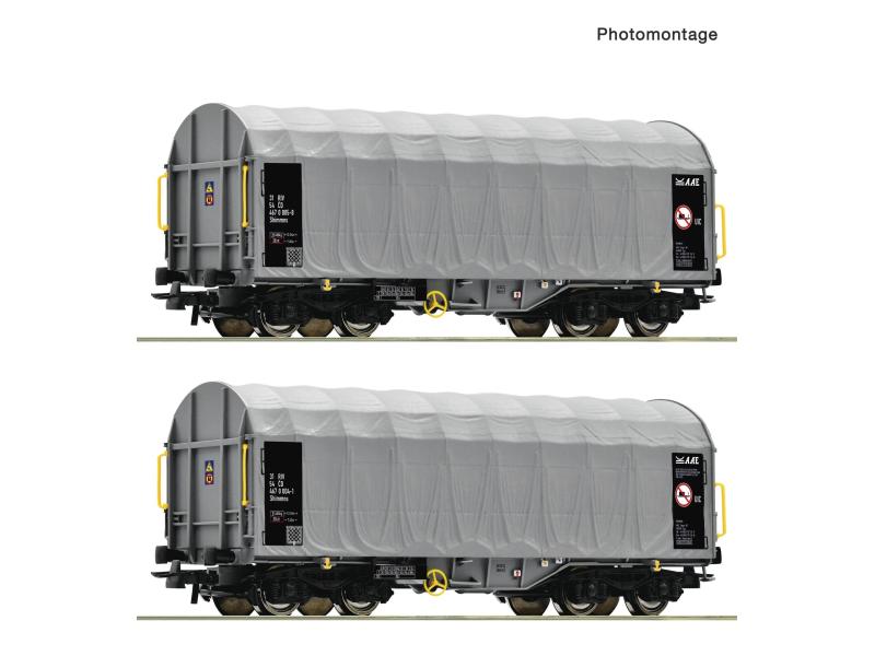 ROCO 6600144 CD Set de wagons à bâche coulissante 2 pièces