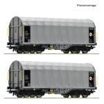 ROCO 6600144 CD Schiebeplanenwagen-Ser 2 tlg.