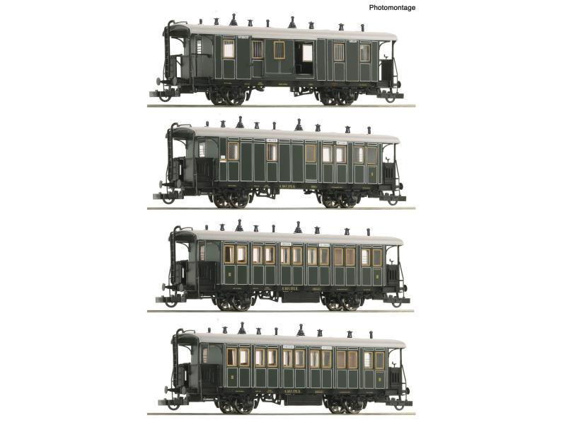 ROCO 6200197 Set di 4 pz: Treno locale, K.Bay.Sts.B