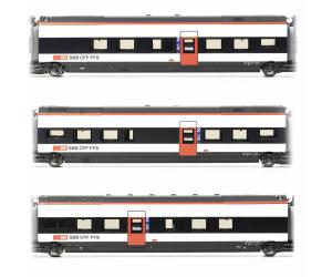 PIKO 97332 SBB Wagen Set 1 (B,C,D) zu RABe 501 011 Thurgau, Ep. VI, ACS