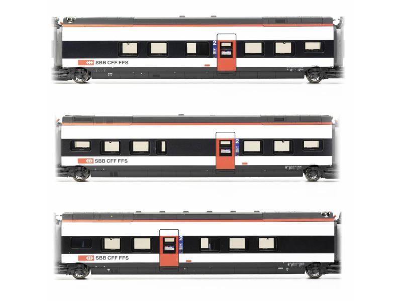 PIKO 97332 SBB Wagen Set 1 (B,C,D) zu RABe 501 011 Thurgau, Ep. VI, ACS