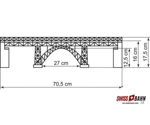 KIBRI 39704 Stahlträger-Viadukt Münsterthal, eingleisig - Detailansicht 2