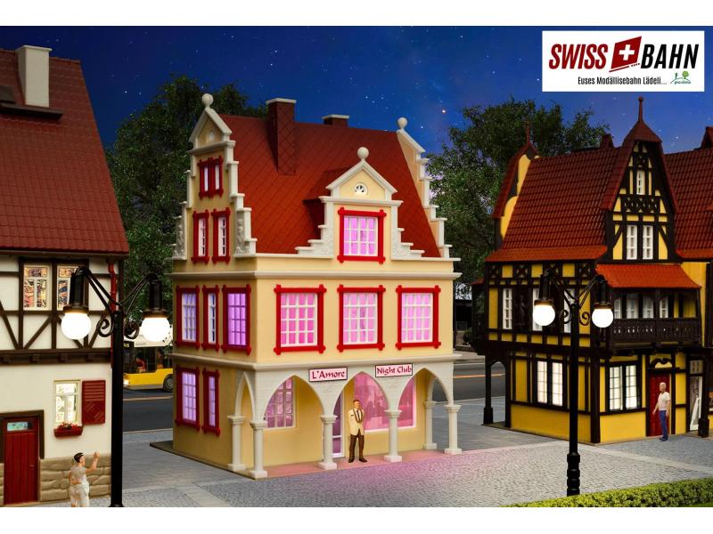 KIBRI 43871 Nachtclub- Puff 'l‘Amore' mit LED KIBRI 43871 Nachtclub- Puff 'l‘Amore' mit LED