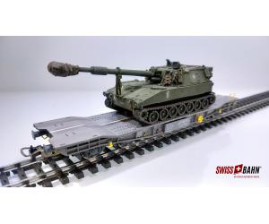 PIKO 96699-12 SBB Transportwagen, CH PzH M109 - Ansicht 1